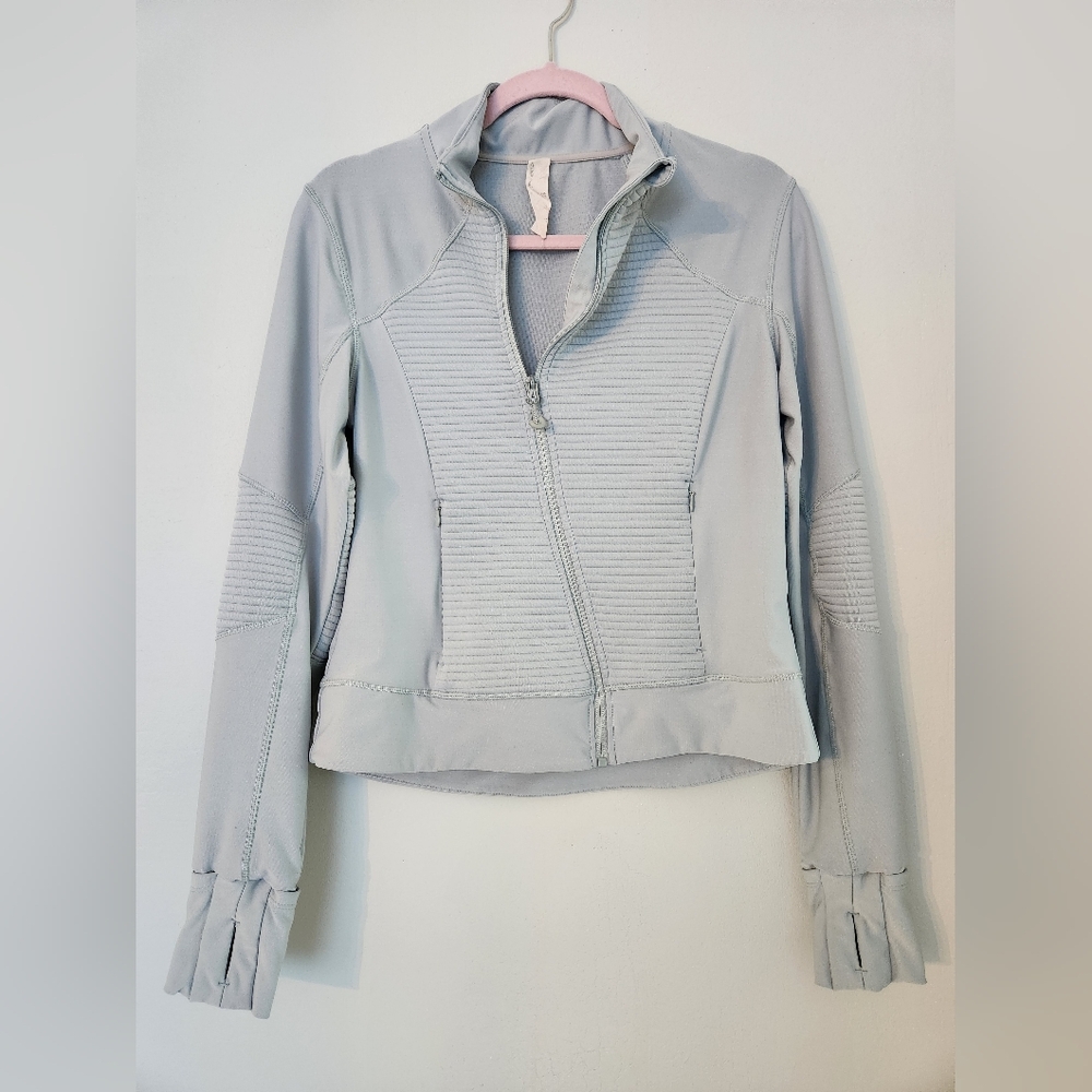 Light Blue Athletic Zip Jacket Medium/Large